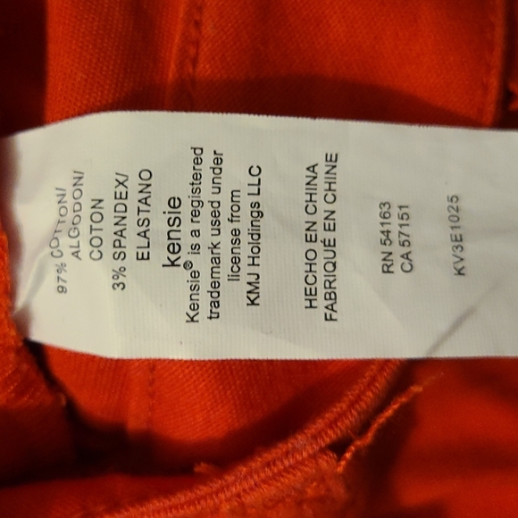 Kensie, Coral pants, 97% cotton, 3% spandex, preloved, good condition. - Picture 6 of 6